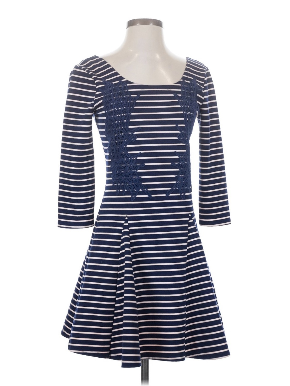 Free People Navy & White Striped Girls' Fit-and-Flare Dress
